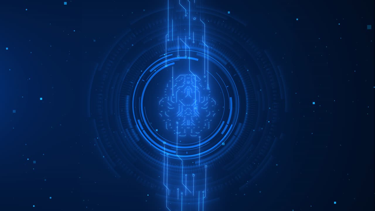 Futuristic ai digital data moving on circuit board future ai tech machine learning human fast