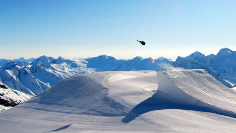 freestyle skiing on top of the world