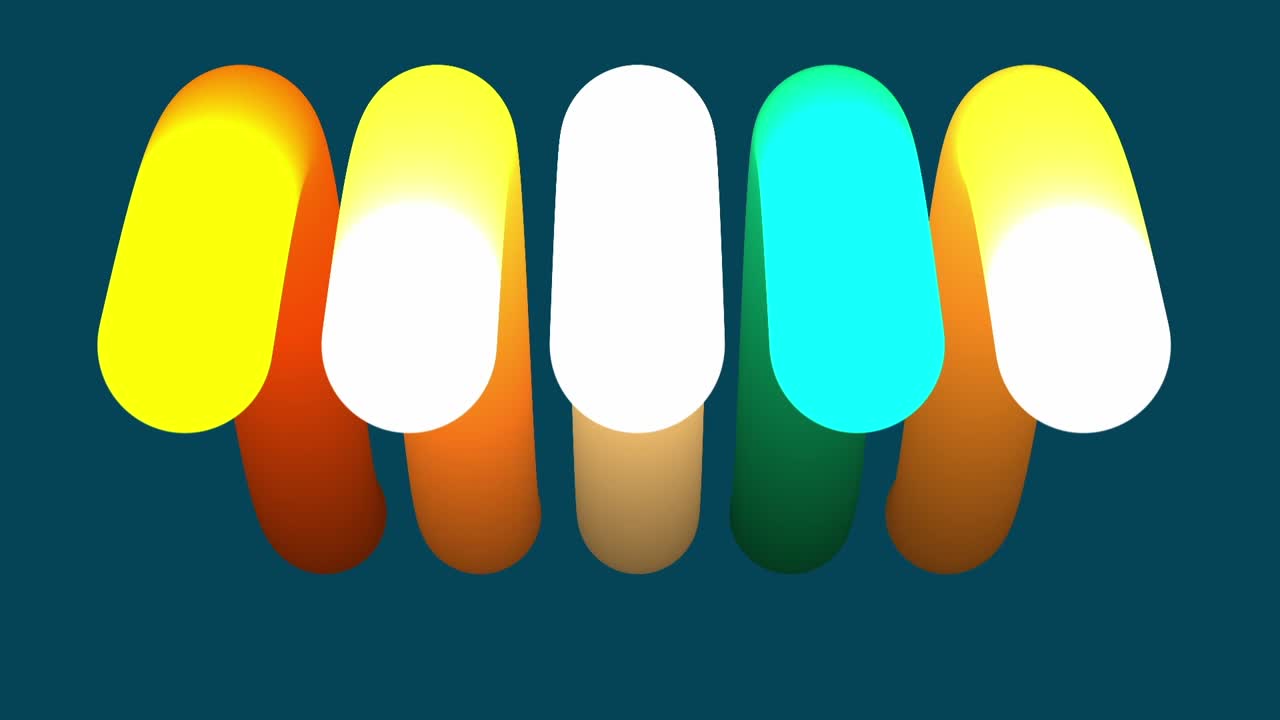 3d 추상적인 모양과 다채로운 그라디언트