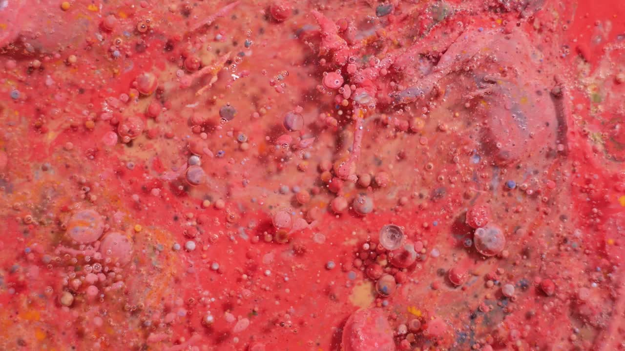 거품을 가진 추상적인 액체 예술