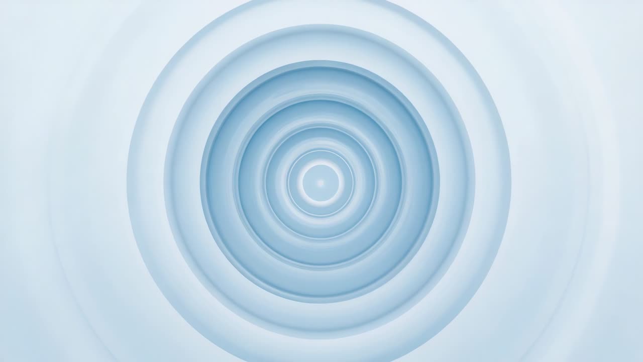 Animating target rings by frames, pulsing and glowing core on abstract ...