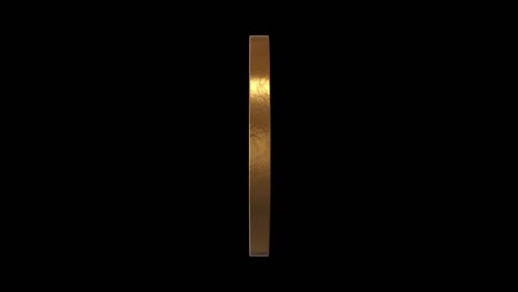 ox medallion hieroglyph chinese horoscope. metal gold. alpha channel