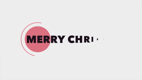 texto de feliz navidad con círculo rojo en gradiente blanco
