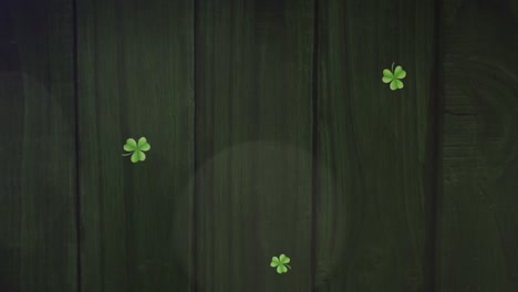 animation of green clovers floating for st. patricks day