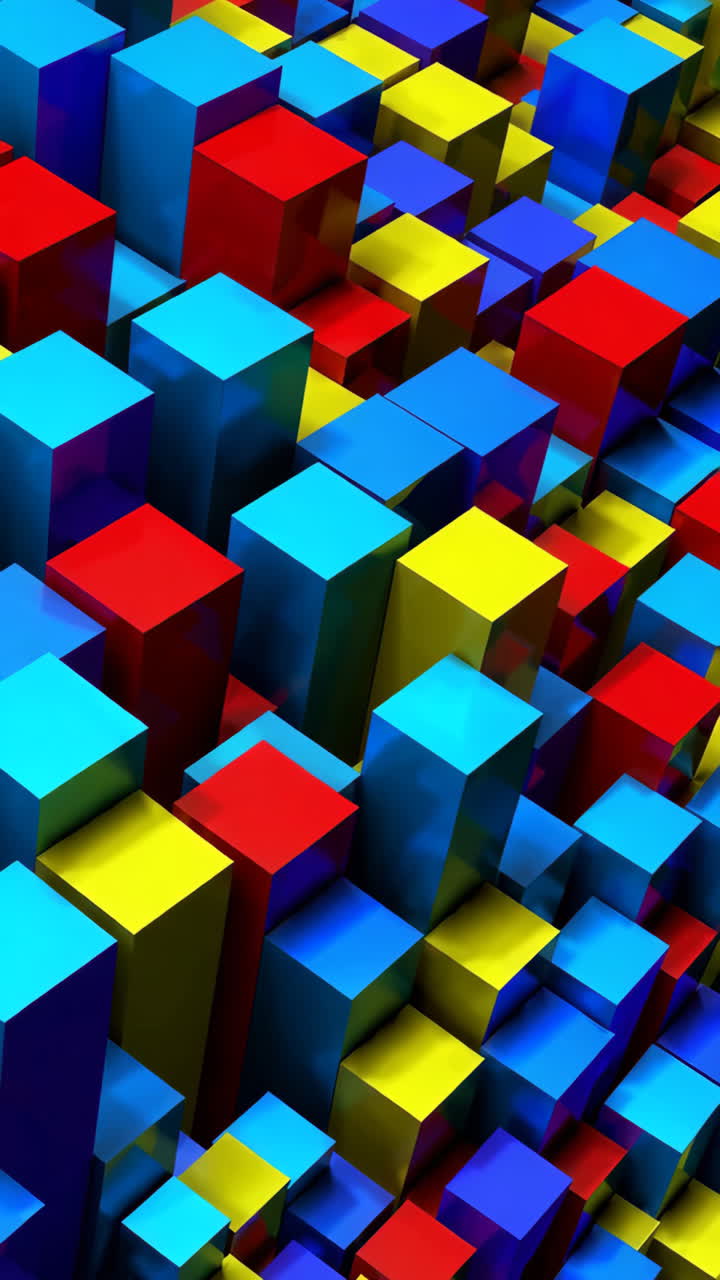 Vibrant Abstract 3D Cubes Pattern