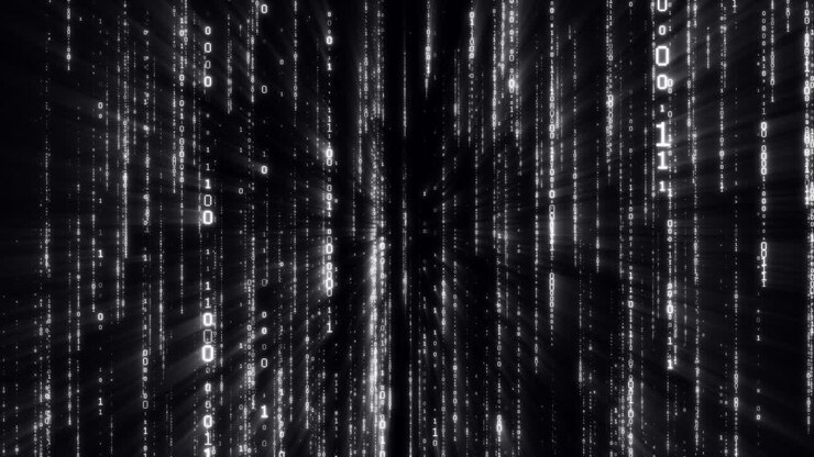 Binary Code Rain Background