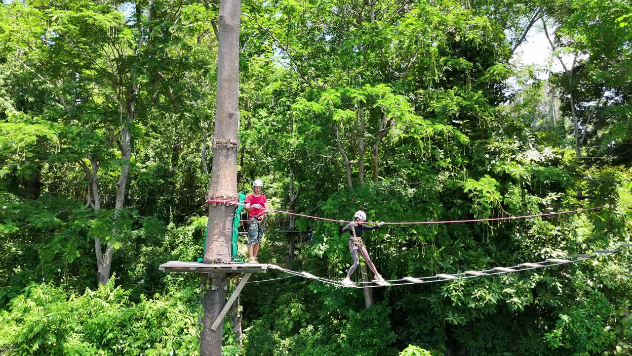 curso de aventura en las copas de los árboles