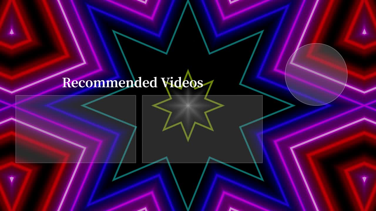 네온 표지판 패턴 엔드 카드 엔딩 스크린 모션 그래픽