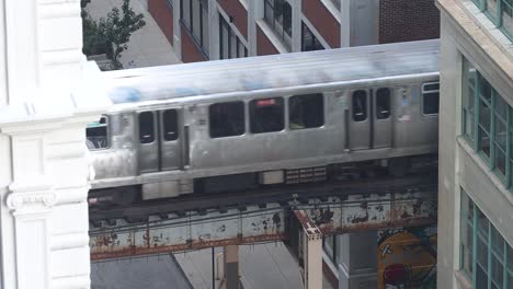 chicago elevated train during the summer of 2021