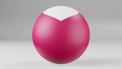 botón de facebook de reacción de amor en forma de pelota de goma gigante rodando