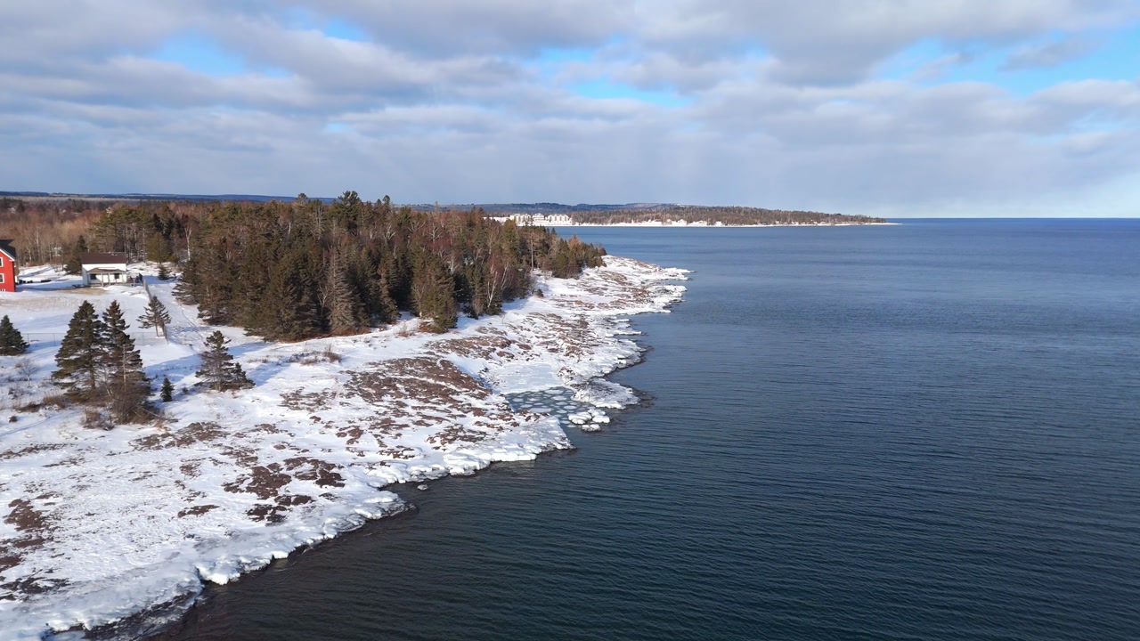 Shores of Lake Superior during winter