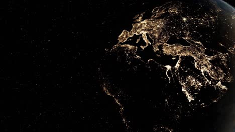 the nocturnal glow of civilization: a view of earth at night vertical