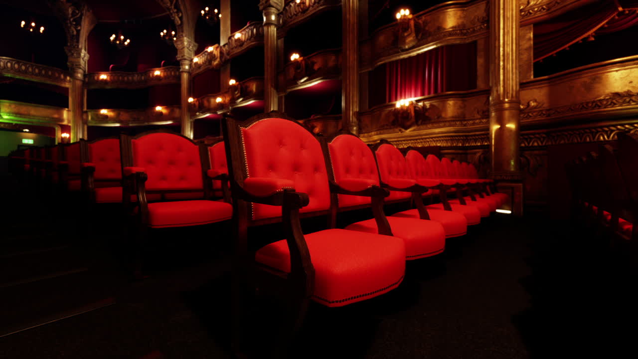 오페라 하우스 의 빈 빨간 벨 좌석