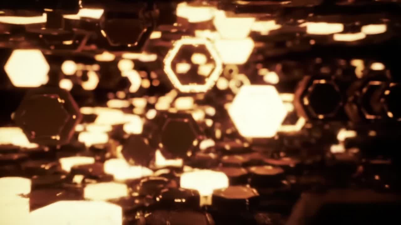 A Mesmerizing Journey Through a Luminescent Honeycomb Structure, Showcasing the Intricacies of Light and Form as They Interact in a Stunning Visual Display