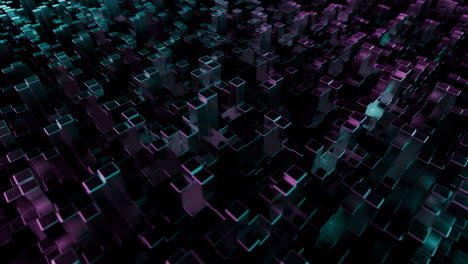 abstract city of cubes