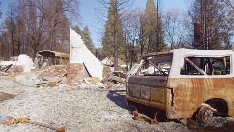 establishing shots of the destruction of paradise, california following the camp fire 8