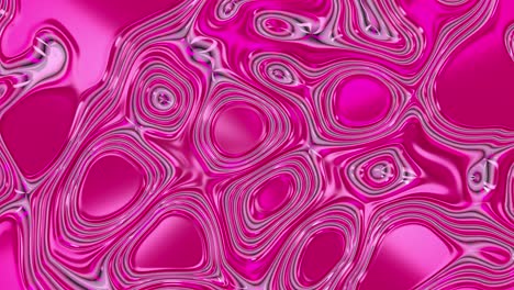 superficie de onda reflectora de líquido abstracto rosa. ondas y ondulaciones de líneas ultravioletas. bucle sin costuras 3d render