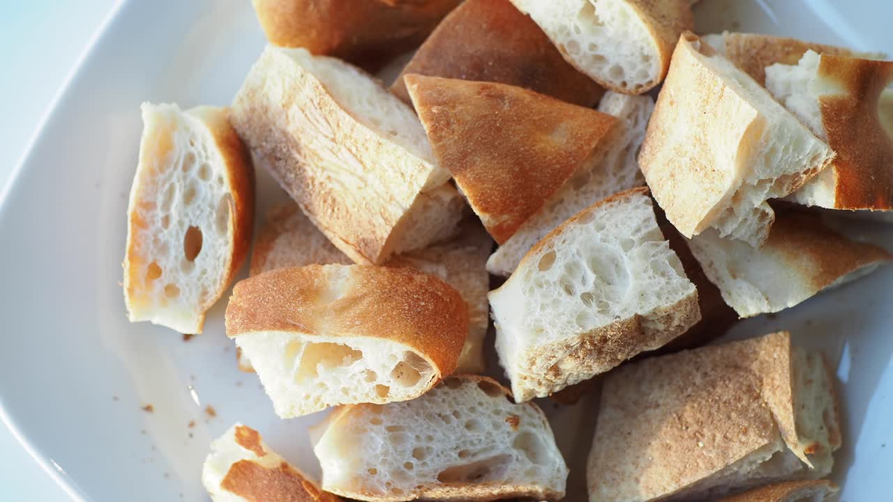 Pieces of Turkish Bread (Pide)