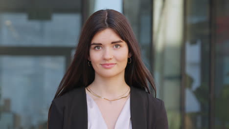 portrait of a happy and cheerful lawyer standing