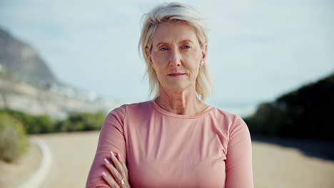 portrait of a mature woman outdoors