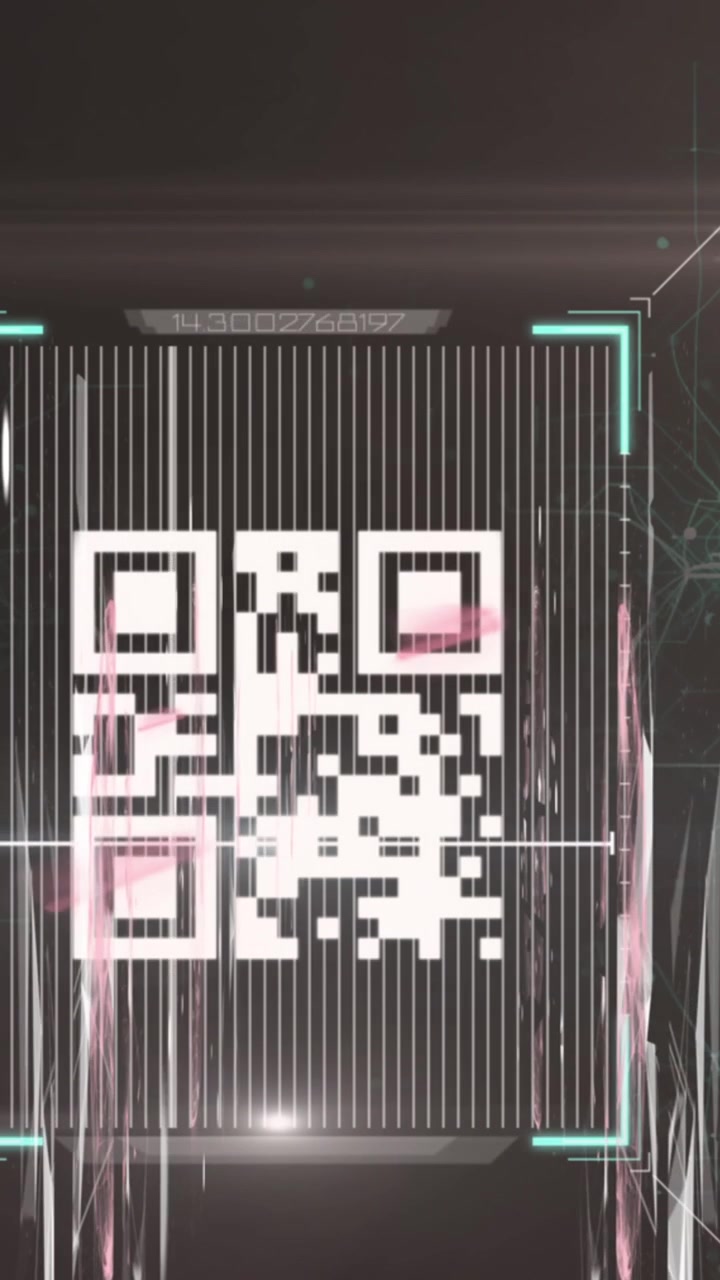 QR code scanner against screens of network of connections