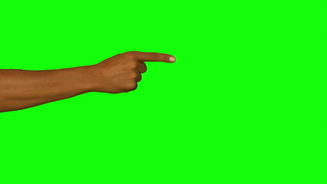 cerca de la mano apuntando a algo