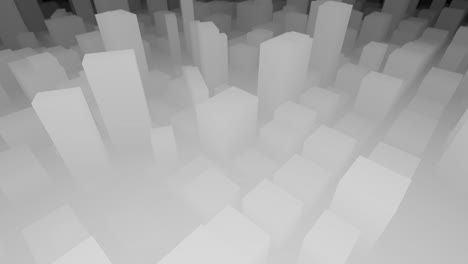 3d city map black and white fly through