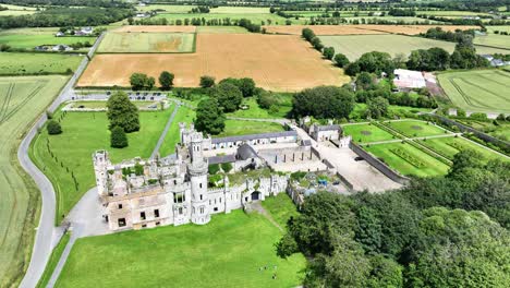romantic irish castles ducketts grove carlow drone view