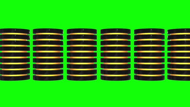 Futuristic server hard disk and database or battery cell