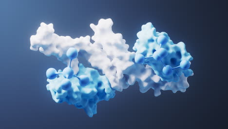 biological protein and molecule, 3d rendering.