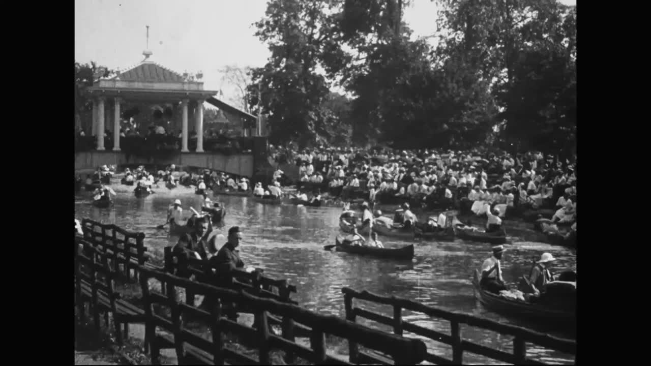 1910년대 초 디트로이트 미시간 근처의 아름다운 공원과 정원