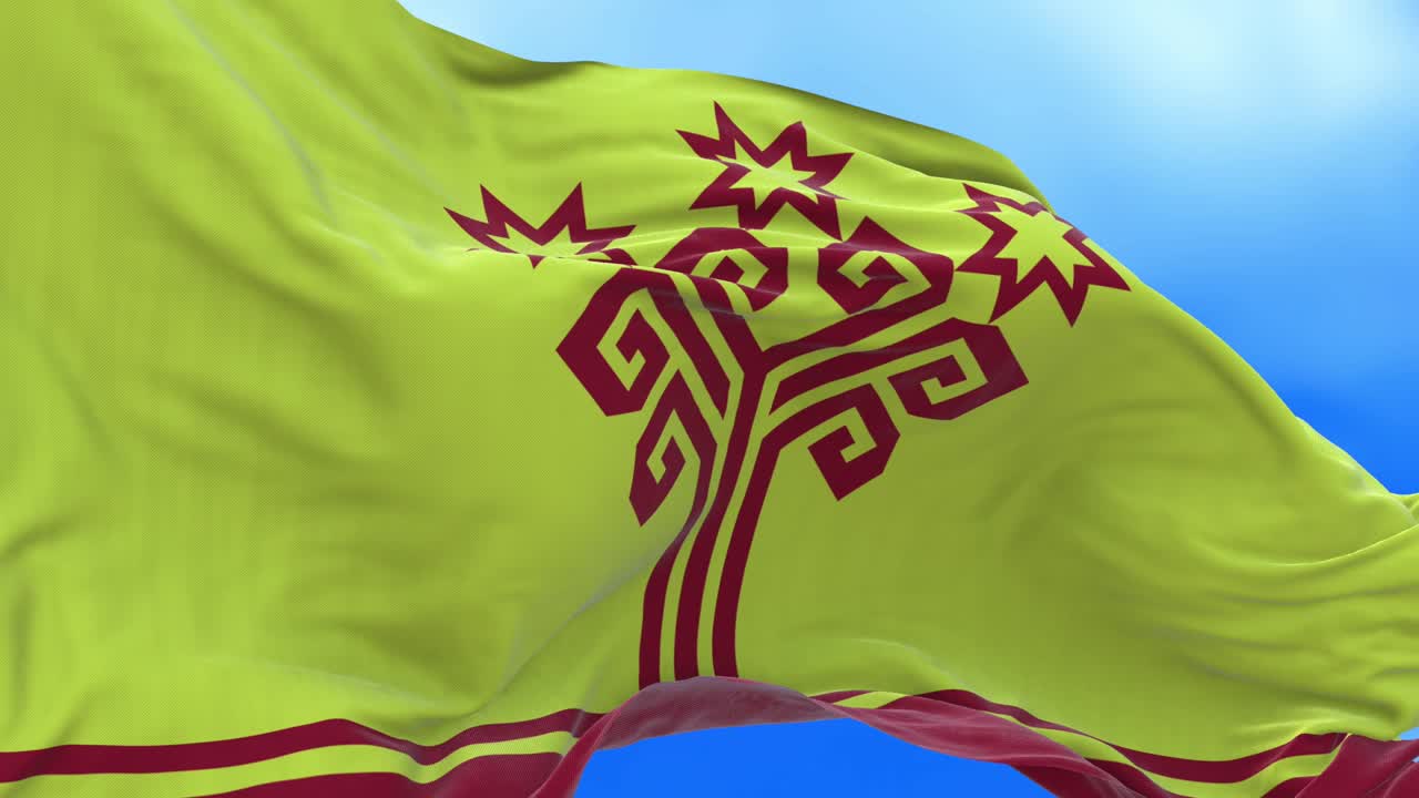 el bucle sin costuras de la bandera de la república chuvash.