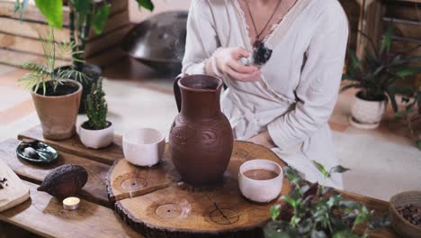 cacao ceremony, heart opening ritual in atmospheric place