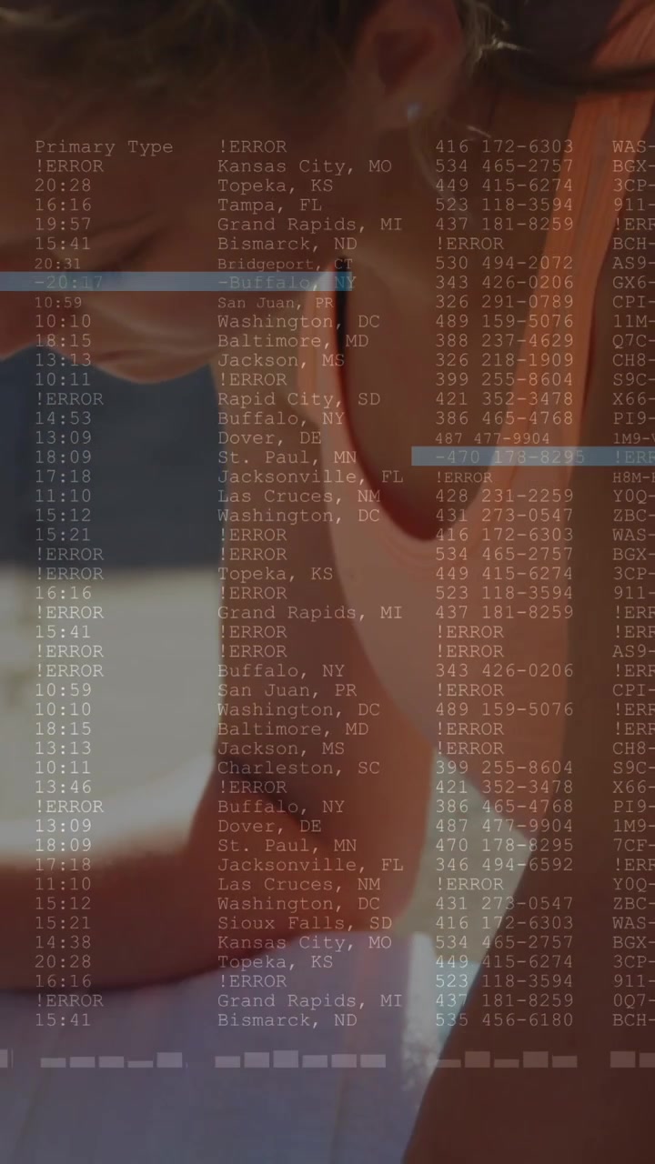 Animation of digital interface over caucasian women using smartphone