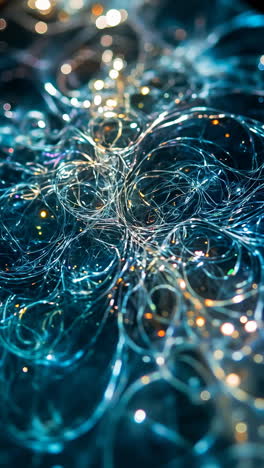 abstract blue glowing intertwined lines