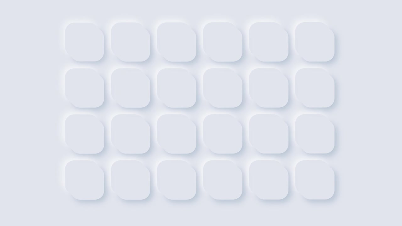 Abstract Neumorphic Grid Animation with Fading Squares