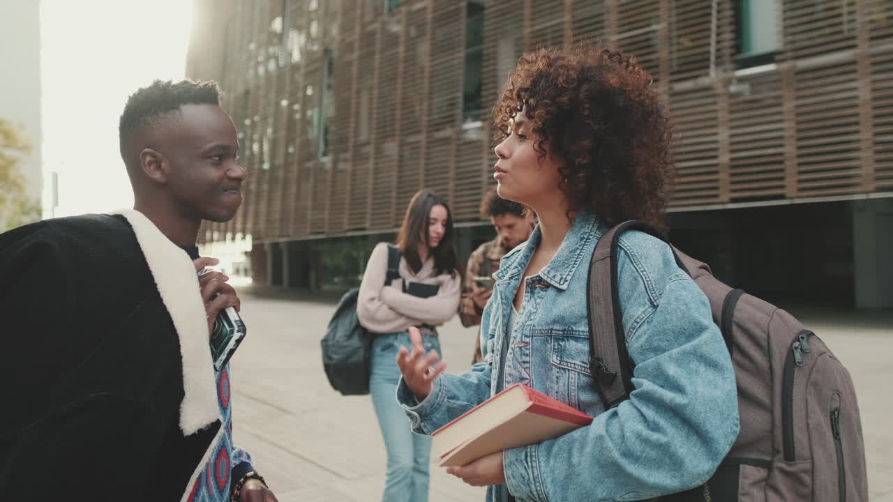 Students on a college campus