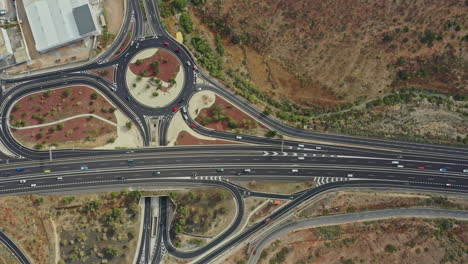 the intricate road network of tenerife island converges at stunning junctions