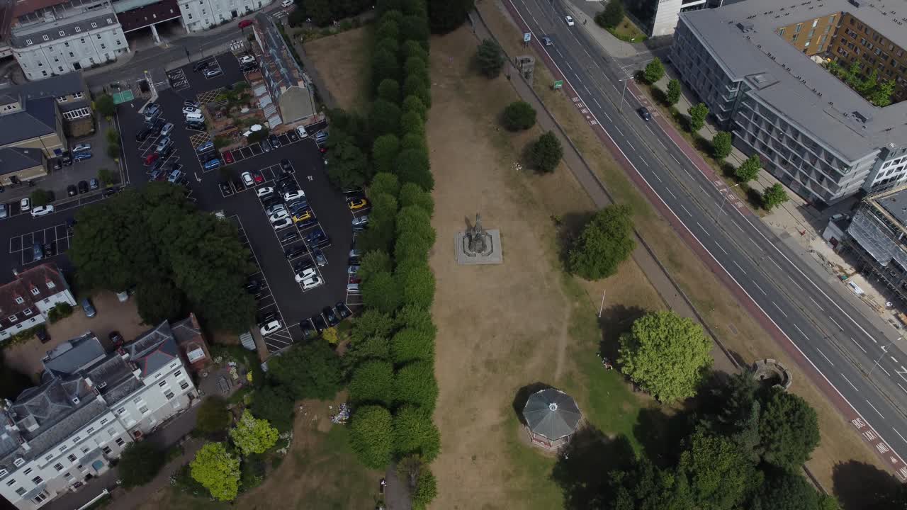 Aerial shot of the Dan Jon gardens on Canterbury Kent England