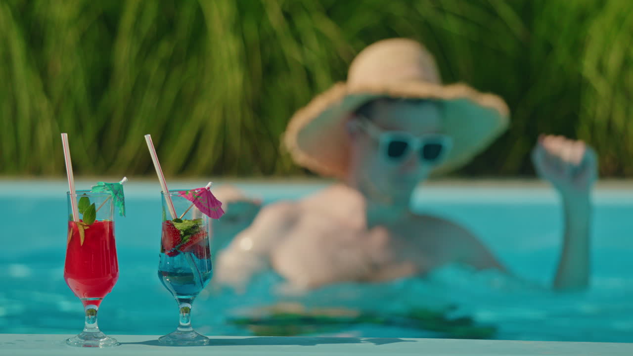 Refreshing Cocktails by the Pool