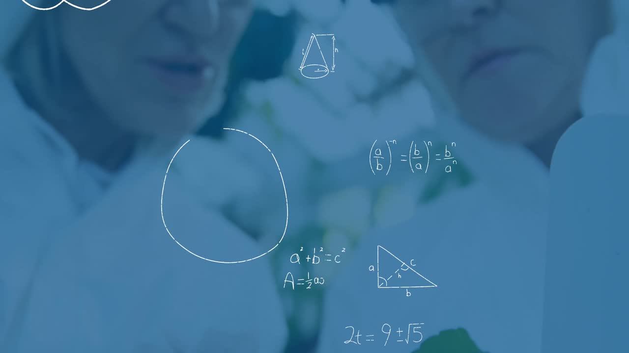 잎 을 연구 하는 여성 과학자 들 4k