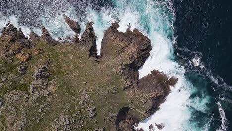 Vista-Aérea-Del-Cabo-Finisterre,-Galicia,-España