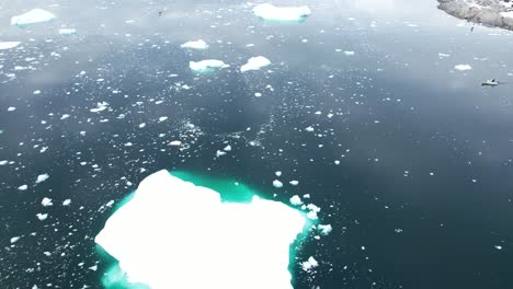 floating iceberg in calm ocean