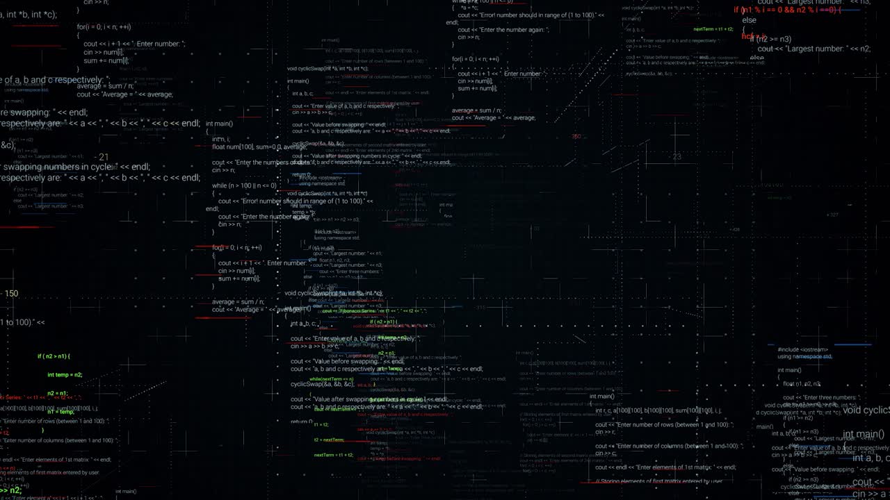 abstract computercode visualisatie