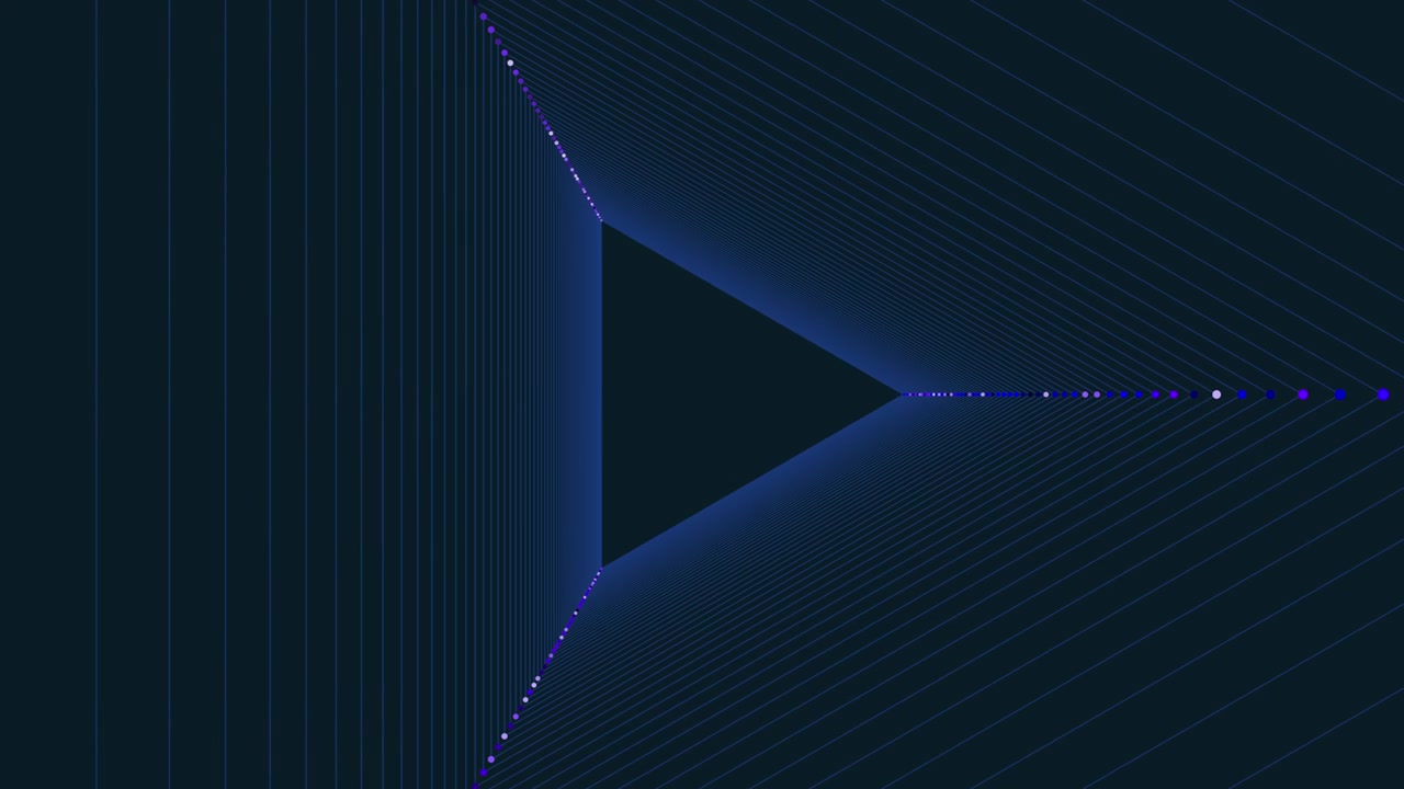 Motivo a spirale di triangoli con punti neon nella galassia