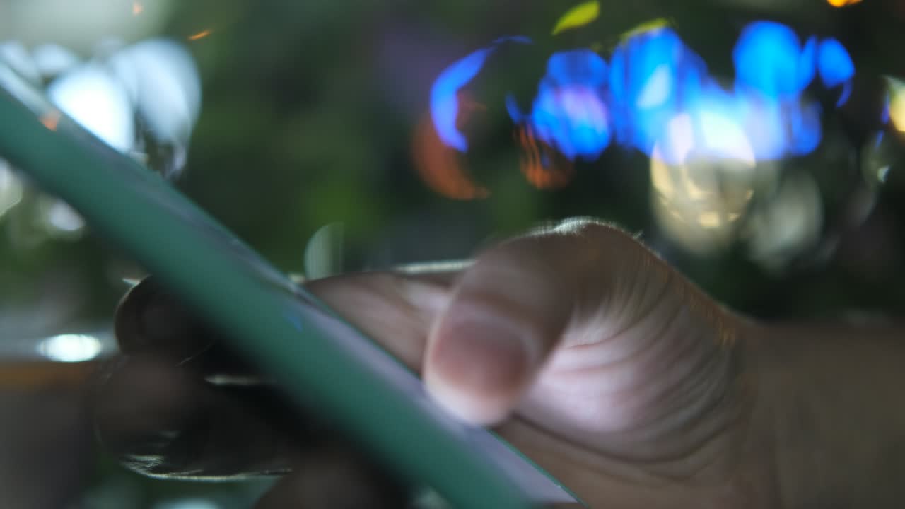 Fingers typing writing message