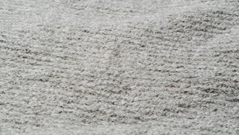 close-up view of a knitted gray fabric