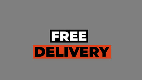 free-delivery-fast-delivery-order-now-word-animation-motion-graphic-video-with-Alpha-Channel,-transparent-background-use-for-website-banner,-coupon,sale-promotion,advertising,-marketing