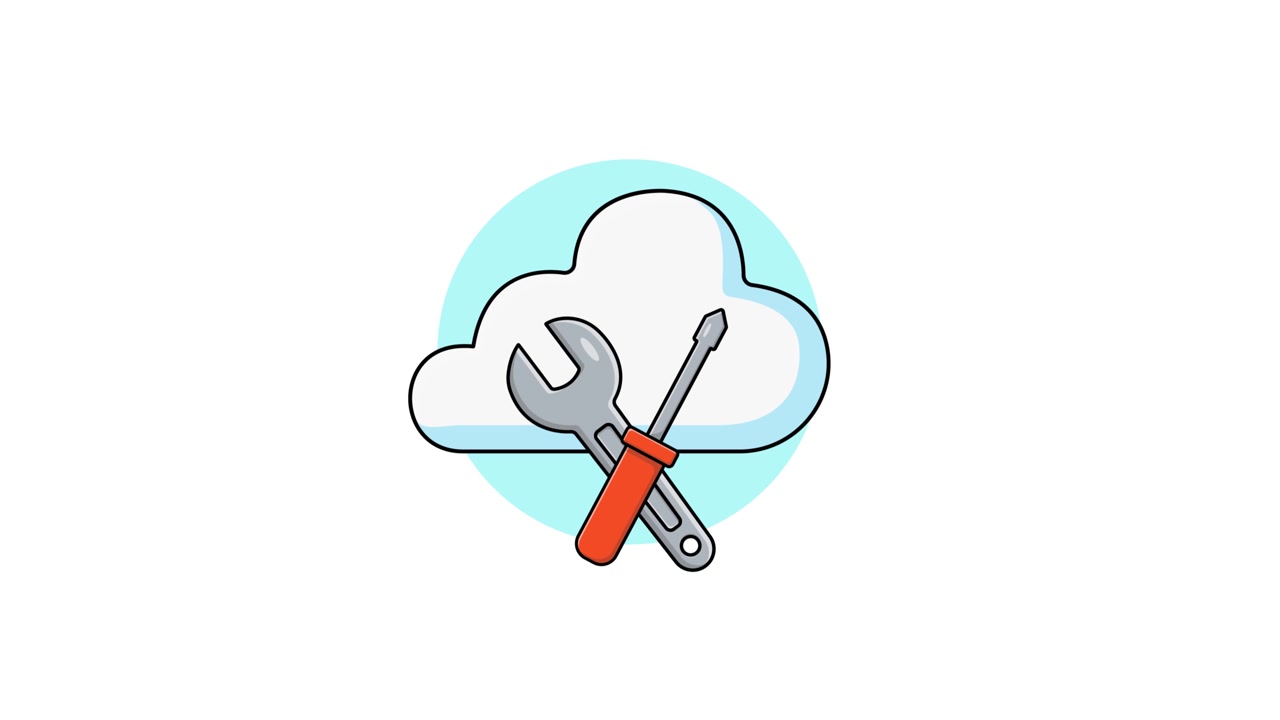 Animated Cloud Service Tools Icon