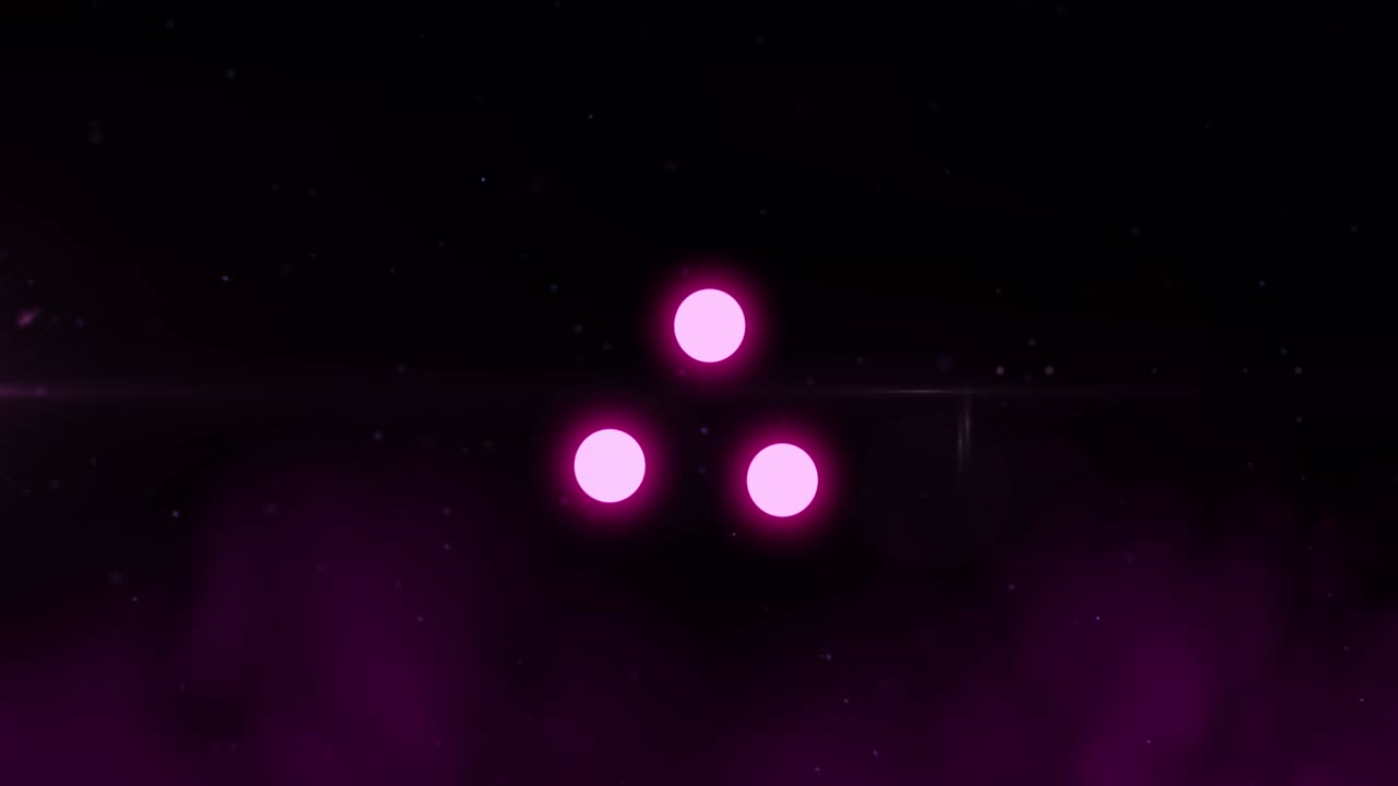 Animazione di cerchi di caricamento rosa luminosi su interfaccia digitale